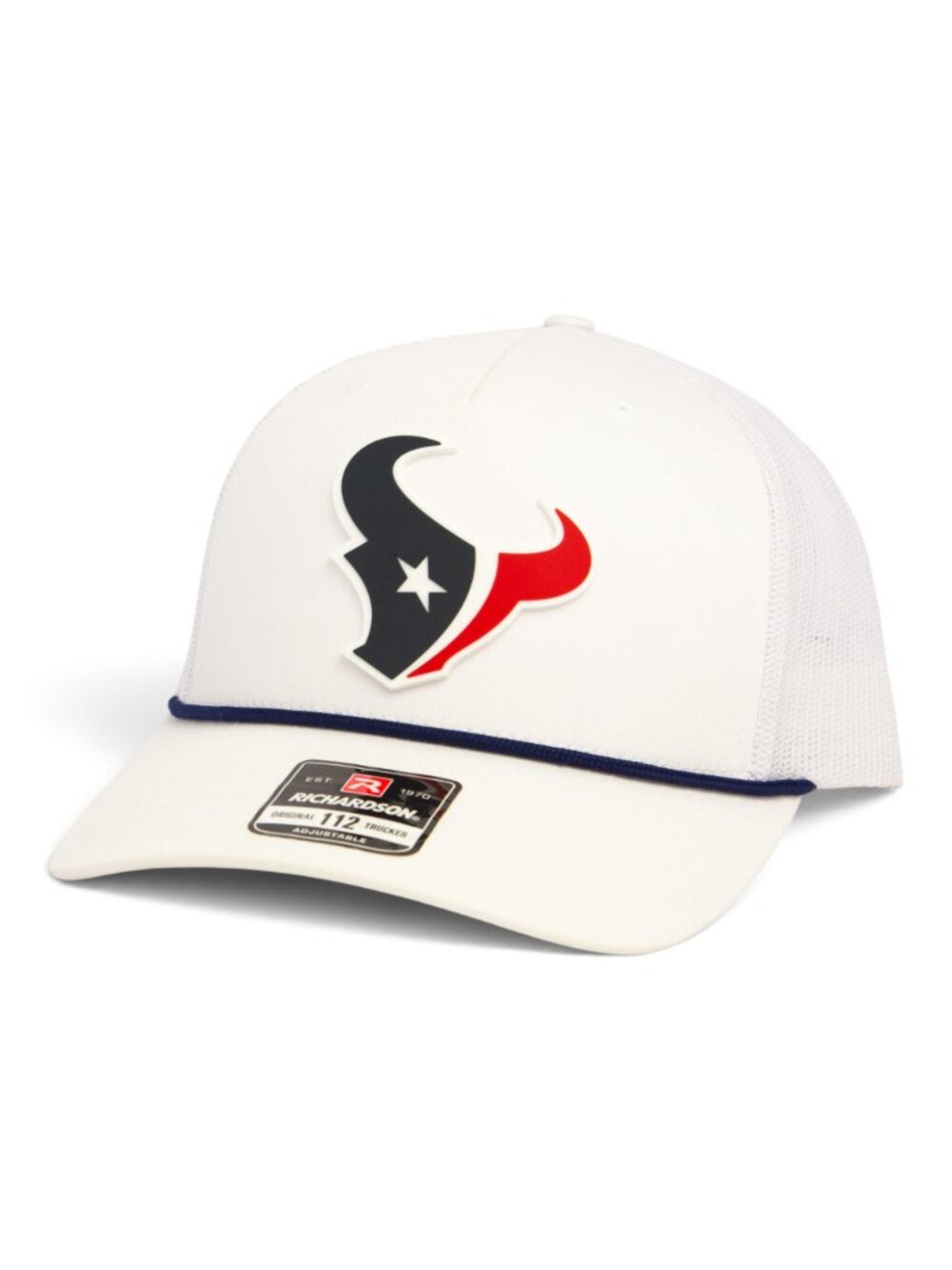 Houston Texans 3D Snapback Trucker Rope Hat- White/ Navy